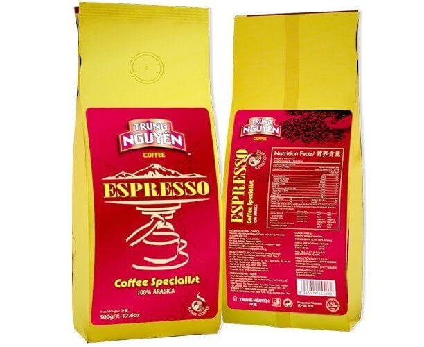 Кофе в зернах Espresso Specialist, 100% Арабика, 500 г, TRUNG NGUYEN