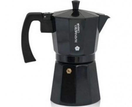 Кофеварка ALK-9CUP на 9 кружек, черная, алюминий, Hatamoto