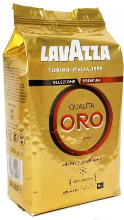 Кофе Lavazza "Qualita Oro", в зёрнах, 1000 гр