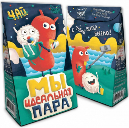 Чай Chokocat из серии Пирамидка "Мы идеальная пара", чёрный листовой с добавками, 50 гр