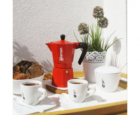 Гейзерная кофеварка ALLEGRA, на 3 чашки, красная, алюминий, Bialetti