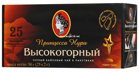 Чай Принцесса Нури "Высокогорный", черный, 25 пакетиков