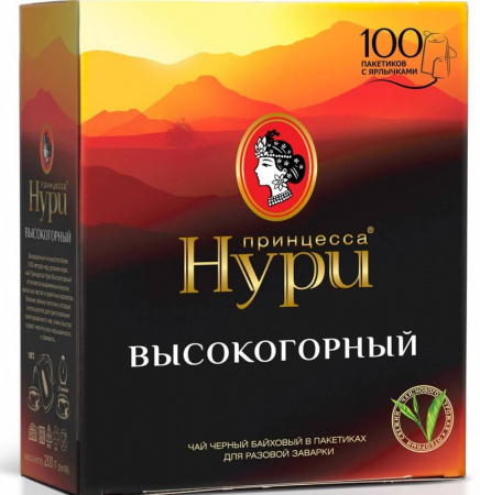 Чай Принцесса Нури "Высокогорный", черный, 100 пакетиков