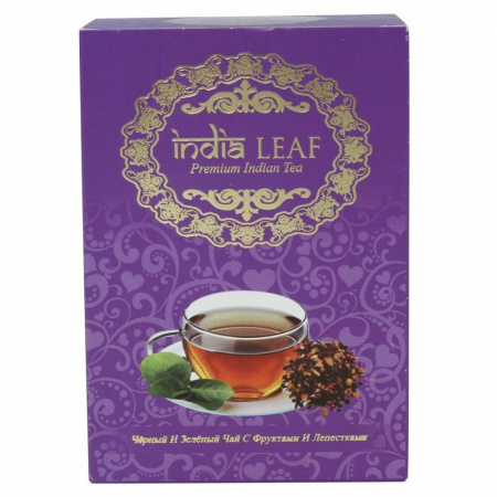 Чай India leaf "Микс", микс черного и зеленого чая с добавками, 100 гр