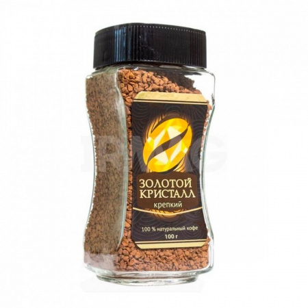 Кофе Золотой кристалл "Крепкий", растворимый, 100 гр
