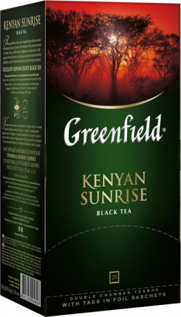 Чай Greenfield "Kenyan Sunrise", черный, 25 пакетиков