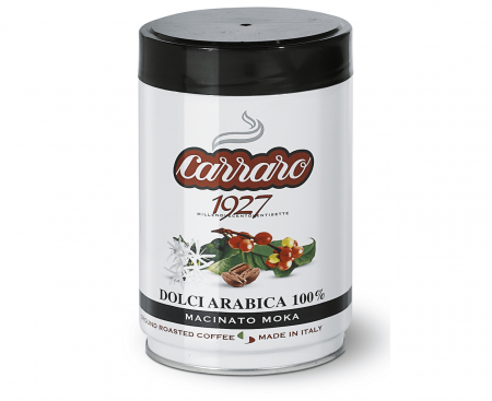 КОФЕ МОЛОТЫЙ DOLCI ARABICA Ж/Б 250 Г, CARRARO
