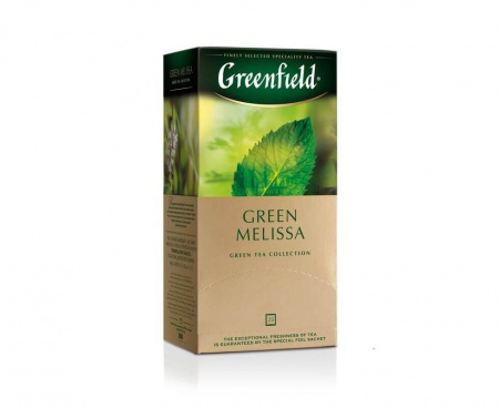 Чай зеленый Green Melissa, 25 пакетиков, Greenfield