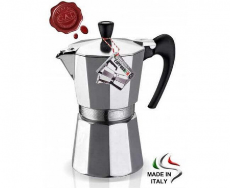 Кофеварка гейзерная (мока) AROMA VIP, на 3 чашки, алюминий, G.A.T.