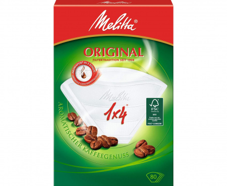 Фильтры бумажные для заваривания кофе Original, 1х4/80, белые, Melitta