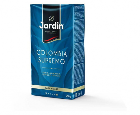 Кофе молотый Colombia Supremo, вакуумный пакет 250 г, Jardin