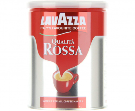 Молотый кофе Rossa, жестяная банка 250 г, Lavazza