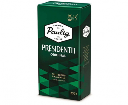 Кофе молотый Presidentti Original, 250 г, Paulig