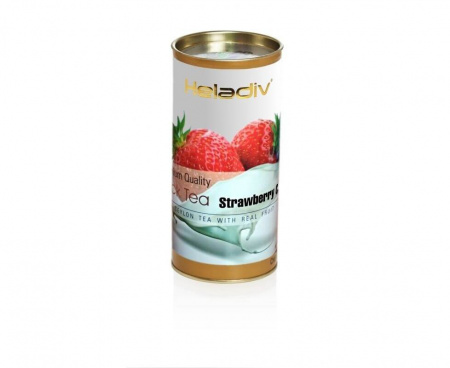 Чай черный листовой в тубе STRAWBERRY, 100 г, Heladiv