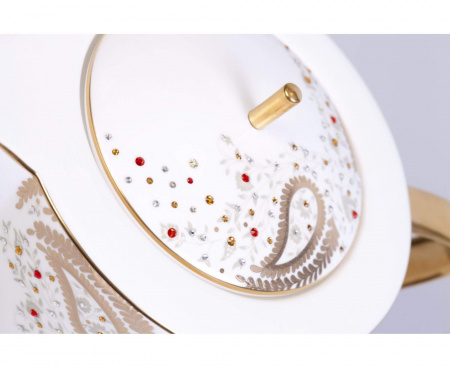 Чайник Dream, 1 л, фарфор с кристаллами SWAROVSKI и позолотой, Prouna
