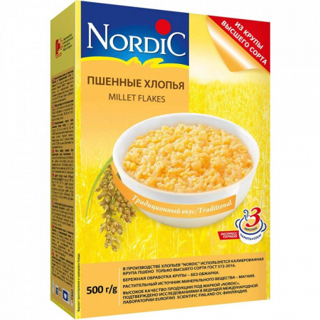 Хлопья Nordic "Пшенные", 500 гр