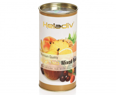 Чай черный листовой в тубе MIXED FRUIT, 100 г, Heladiv