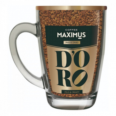 Кофе Maximus "D'oro", растворимый в стеклянной кружке, 70 гр