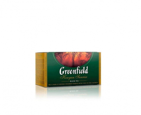 Чай черный Kenyan Sunrise, 25 пакетиков, Greenfield