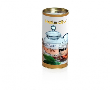 Чай черный листовой в тубе PEKOE, 70 г, Heladiv