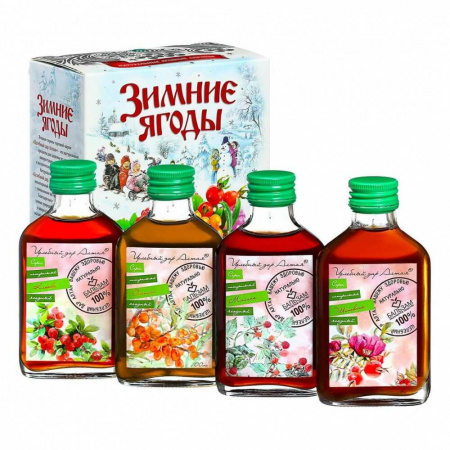Подарочный набор Целебный дар Алтая "Зимние ягоды", 4 по 100 мл