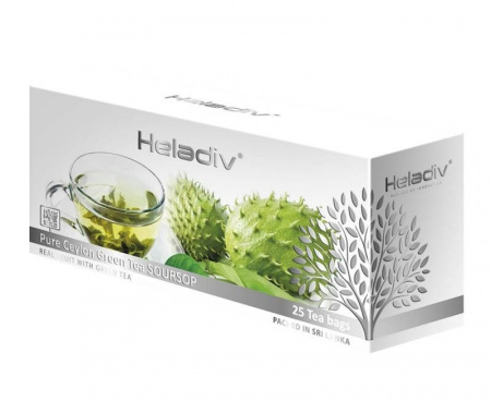 Чай зеленый Peko Soursop Green Tea, 25 пакетиков, Heladiv