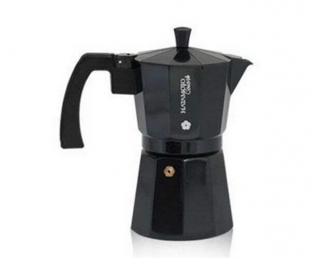 Кофеварка BLK-6CUP на 6 кружек, черная, алюминий, Hatamoto