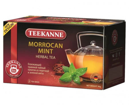 Чай травяной Morrocan Mint, 20 пакетиков * 1.8 г, TEEKANNE