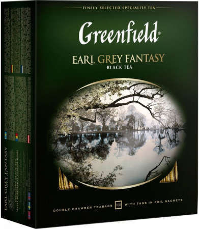 Чай Greenfield "Earl Grey Fantasy", черный с добавками,100 пакетиков