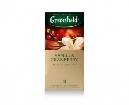 Чай черный Vanilla Cranberry, 25 пакетиков, Greenfield