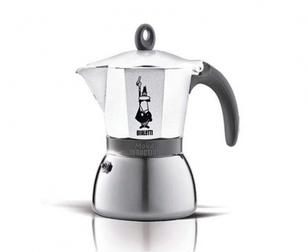 Гейзерная кофеварка MOKA INDUZIONE на 6 чашек 360 мл, белая, Bialetti