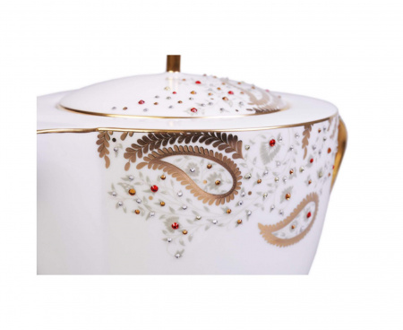 Чайник Dream, 1 л, фарфор с кристаллами SWAROVSKI и позолотой, Prouna
