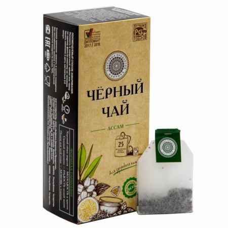 Чай Фабрика Здоровых Продуктов "Черный чай Ассам" 25 пакетиков