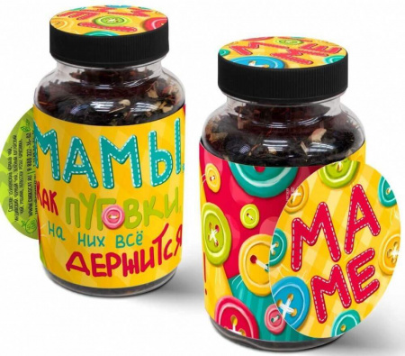 Чай Chokocat в банке "Мамы, как пуговки", ассорти листовой, 60 гр