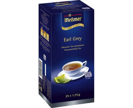 Чай черный пакетированный Эрл Грей, 25х1.75 г, Messmer