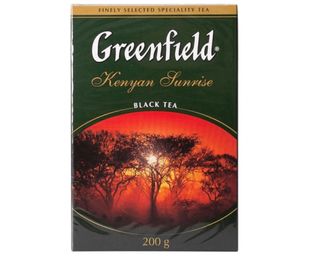 Чай черный листовой Kenyan Sunrise, 200 г, Greenfield
