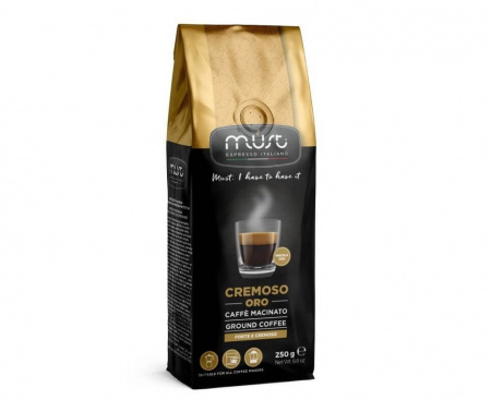 Кофе в зернах CREMOSO ORO, 250 г, Must