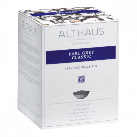 Чай Althaus "Earl Grey Classic", черный с бергамотом, 15 пирамидок