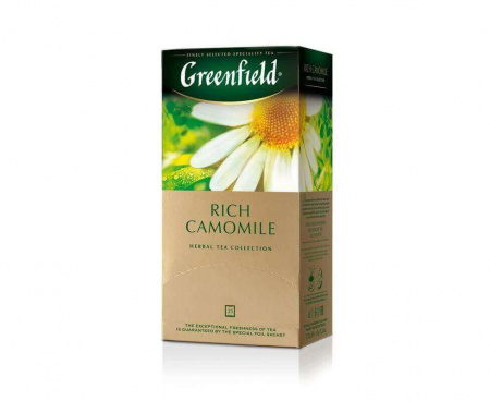 Чай травяной Rich Camomile с ромашкой, 25 пакетиков, Greenfield