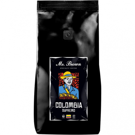 Кофе Mr. Brown SC "Colombia Supremo", в зёрнах, 1000 гр