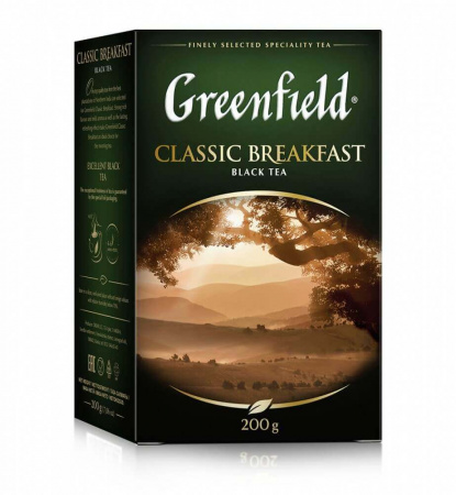 Чай Greenfield "Classic Breakfast", черный листовой, 200 гр