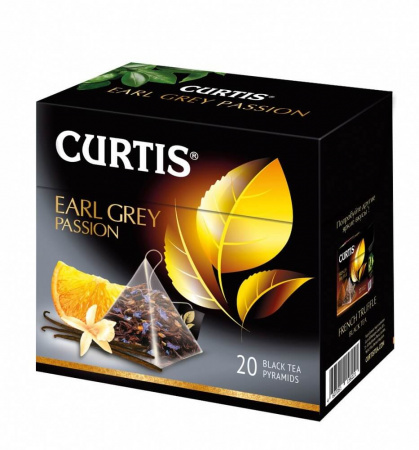Чай Curtis "Earl Grey Passion", чёрный с добавками, 20 пирамидок