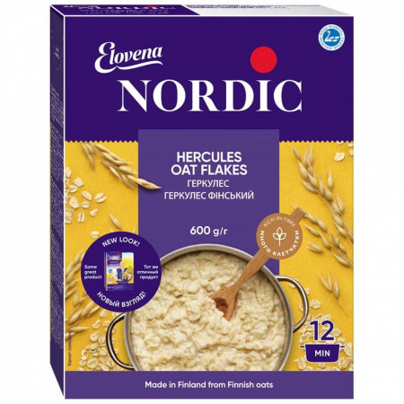 Хлопья Nordic "Геркулес финский", 600 гр