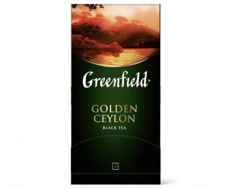 Чай черный Golden Ceylon, 25 пакетиков, Greenfield