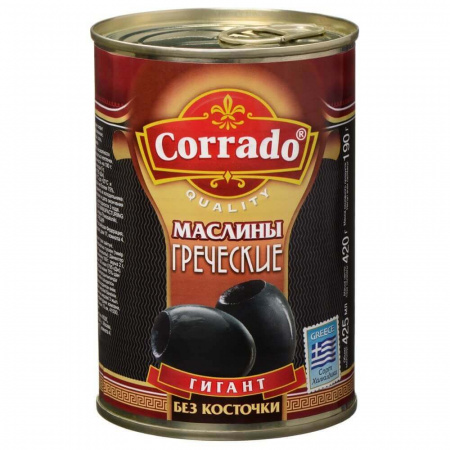 Консервы Corrado "Маслины Гигант  без косточки", 425 гр