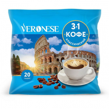 Кофе Veronese "Классический", 3 в 1, 20 пакетиков