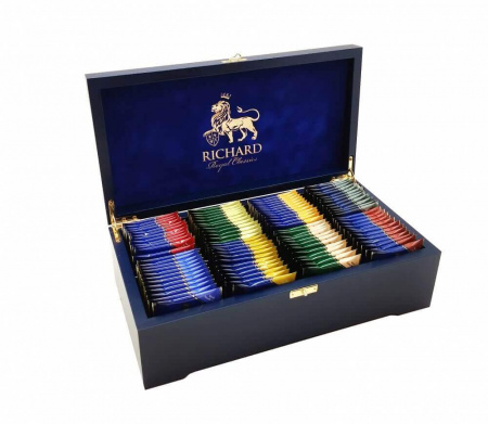 Чай Richard "Royal Wooden Box", ассорти, 80 сашетов