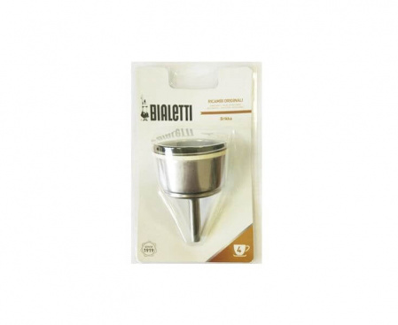 Фильтр-воронка для гейзерных кофеварок Bialetti Brikka Elite на 4 чашки из алюминия, В БЛИСТЕРНОЙ УПАКОВКЕ, BIALETTI