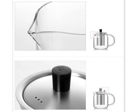 Заварочный чайник 700 мл, линия STAINLESS STEEL INFUSER, SAMADOYO