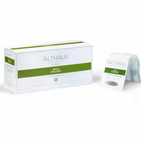 Чай Althaus "Milk Oolong", зелёный с добавками, 20 пакетиков Grand Pack